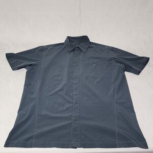 Kuhl TuffleX Shirt Mens Large Solid Gray Button Up Wicking Stretch Casual